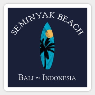 Seminyak Beach Bali Indonesia Vintage Surfboard Sticker